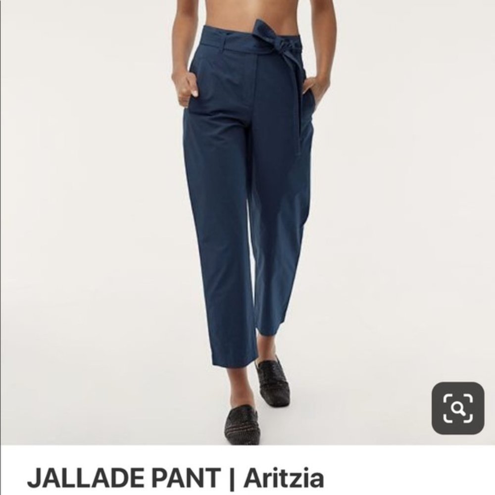 Aritzia Poplin crop high-waist pants